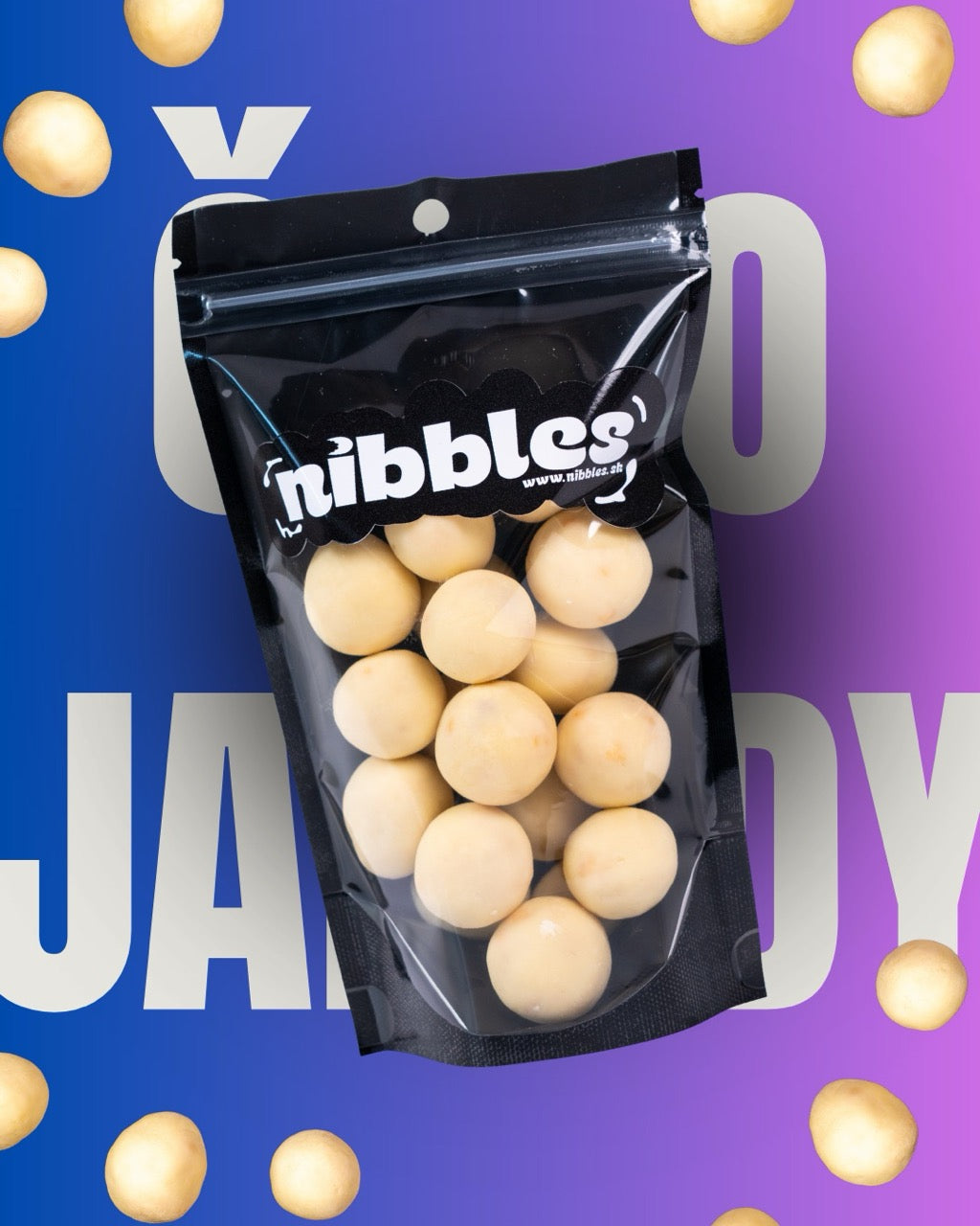 Jahody lyofilizované v bílé čokoládě